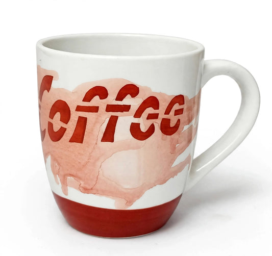 Red & White Ceramic Mug