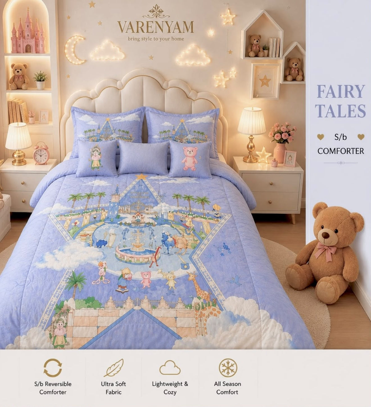 Fairy Tales Single Bed Reverseable Comforter