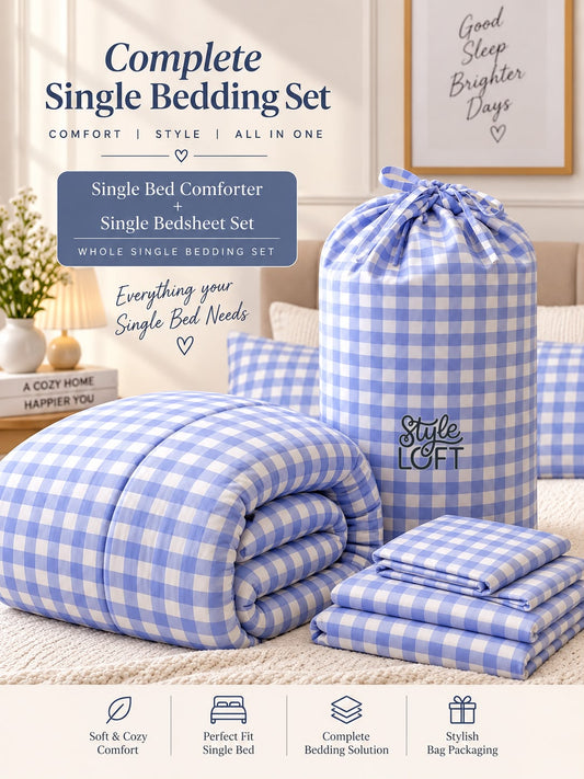 Combo Pack - Bedsheet With Comforter