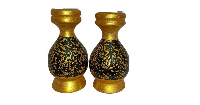 Mini Accent Wooden Vase - Set of 2