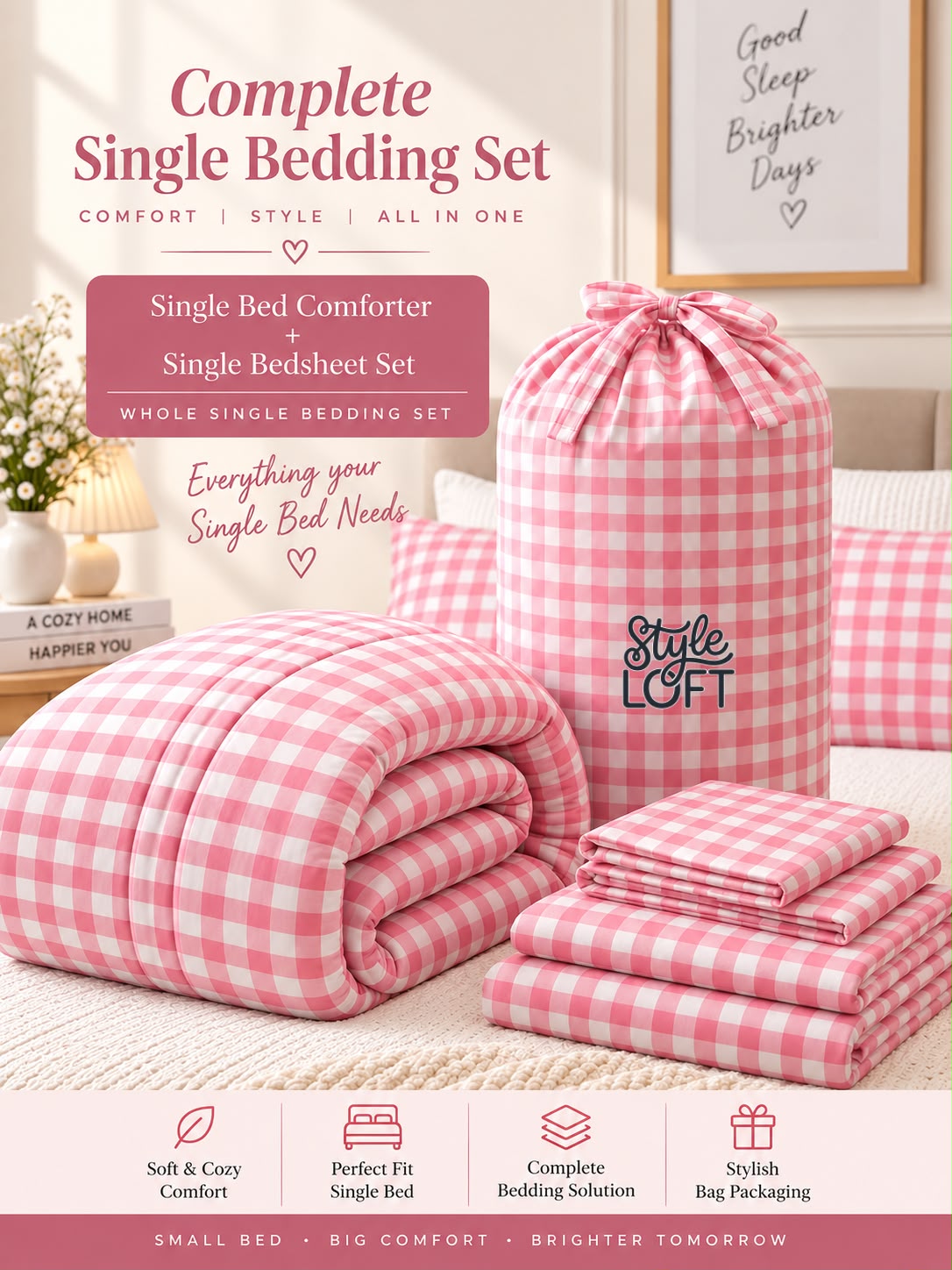 Combo Pack - Bedsheet With Comforter
