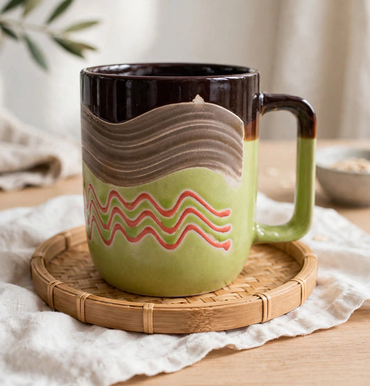 Cylindrical Ceramic Coffee Mug