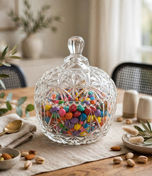 Crystal Clear Sweet Candy Jar