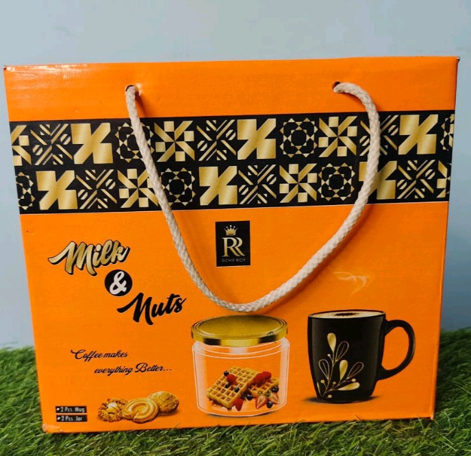 Tow Ceramic Mug WithTwo Clear Crystal  Cookie jar