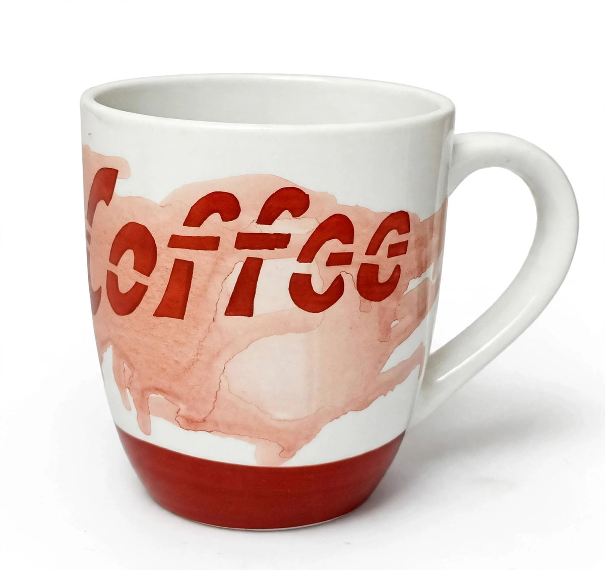 Red & White Ceramic Mug